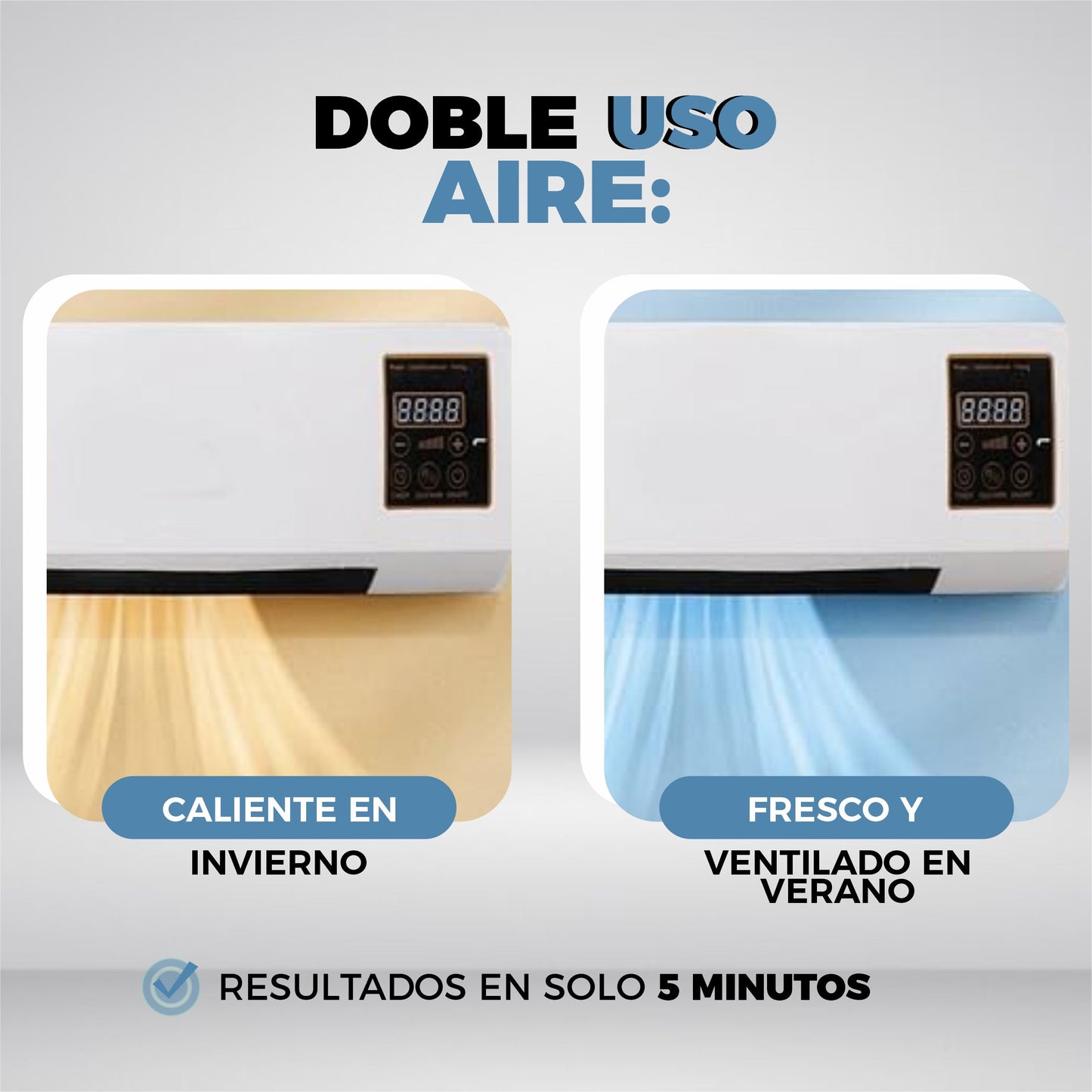 Calentador de Aire Acondicionado Portátil 2 en 1- AirWarm©