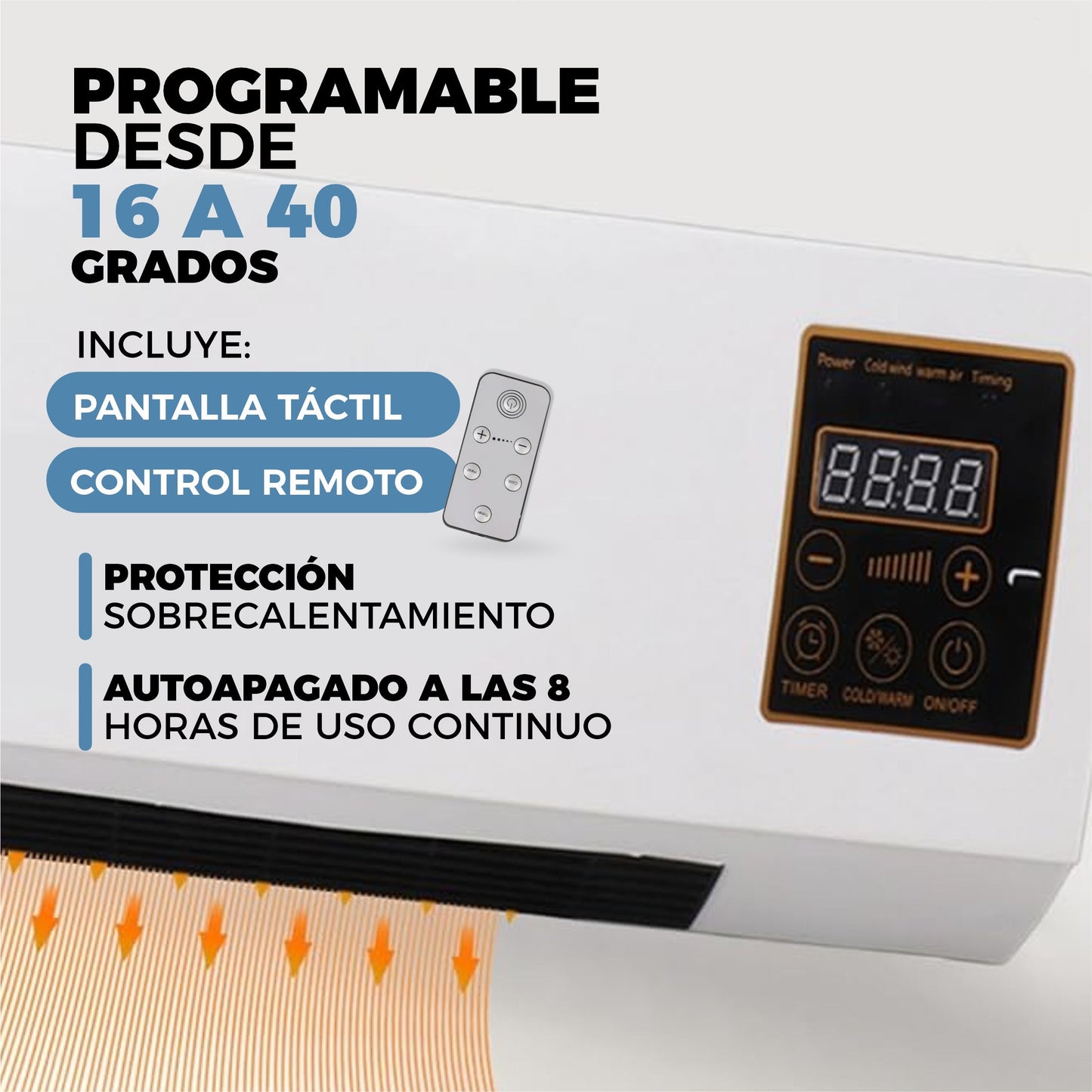 Calentador de Aire Acondicionado Portátil 2 en 1- AirWarm©