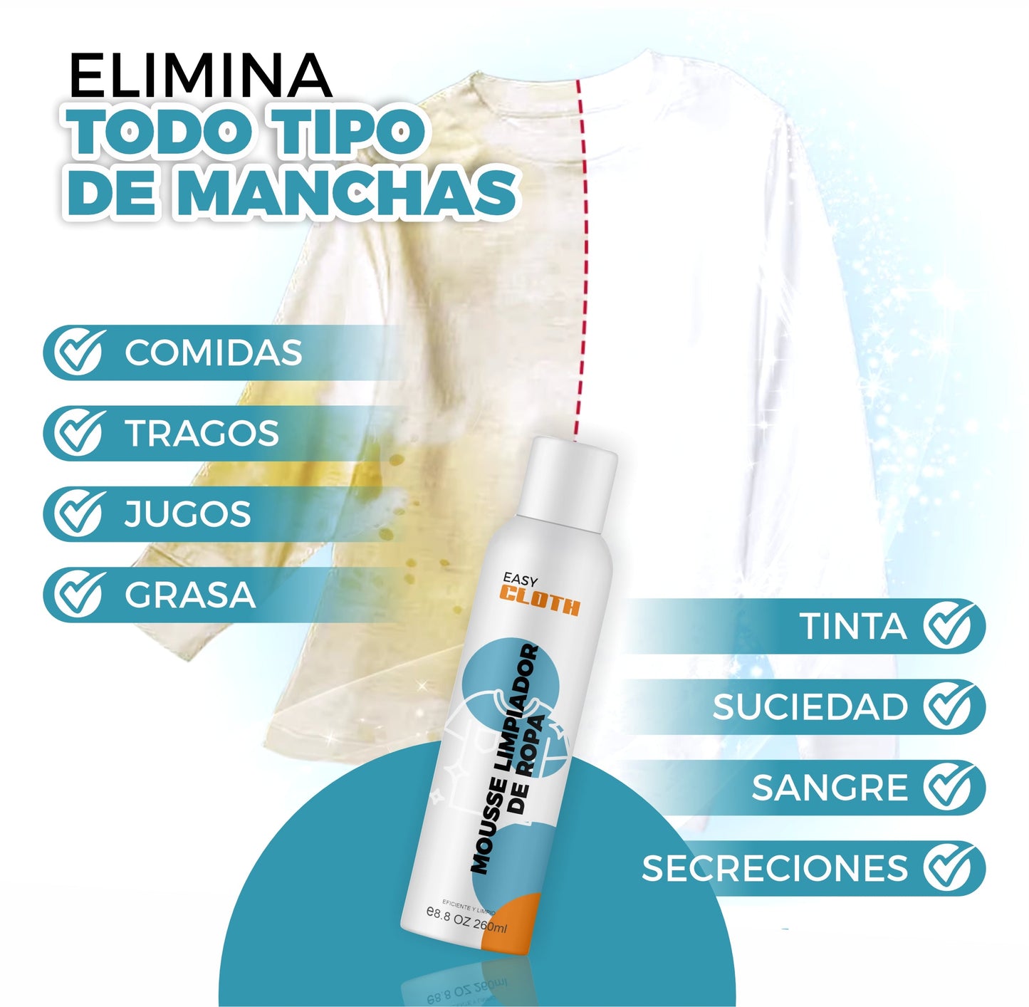 Espuma Quita Manchas Instantánea -  EasyCloth©