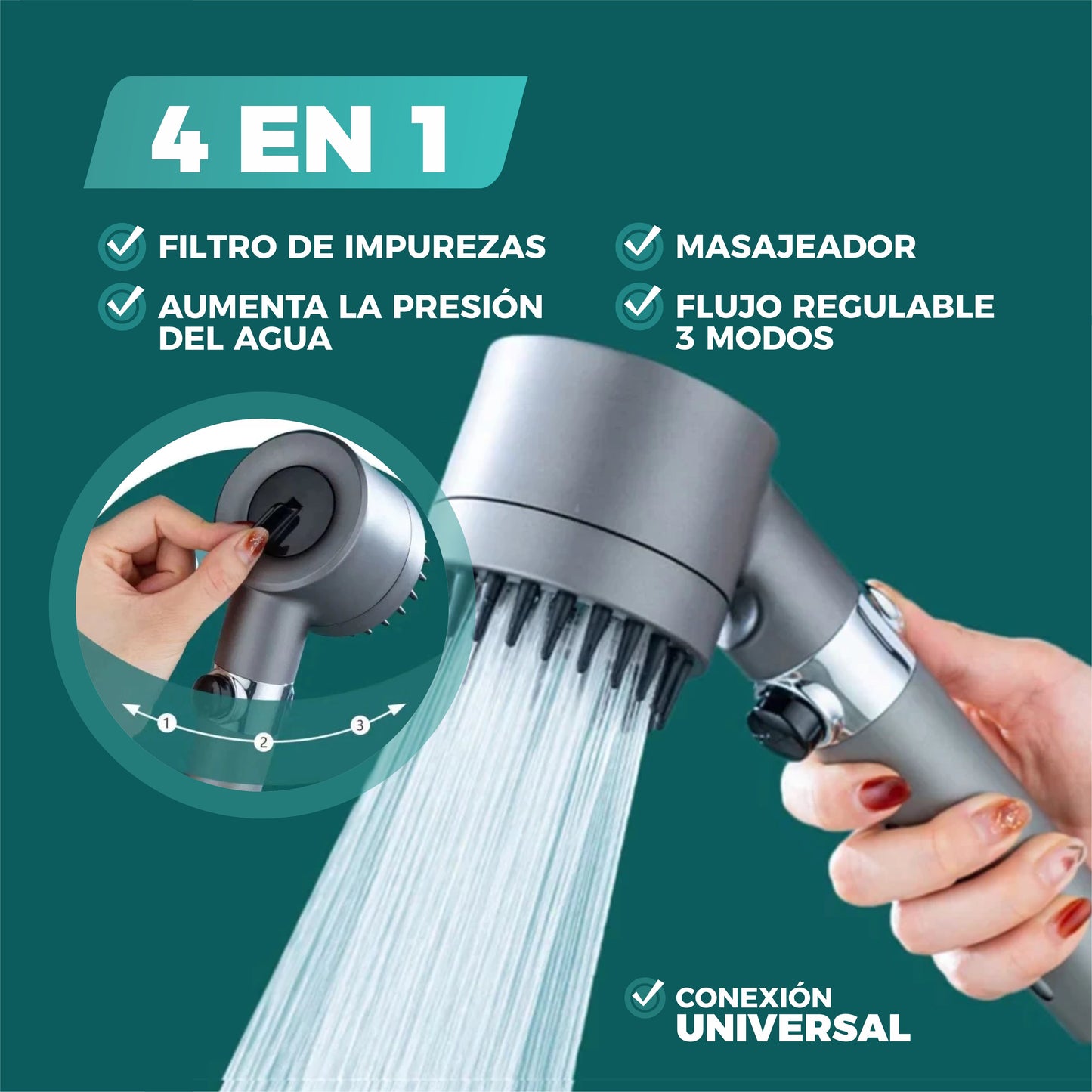 Cabezal de Ducha 4 en 1 - HydraSpa® PRO