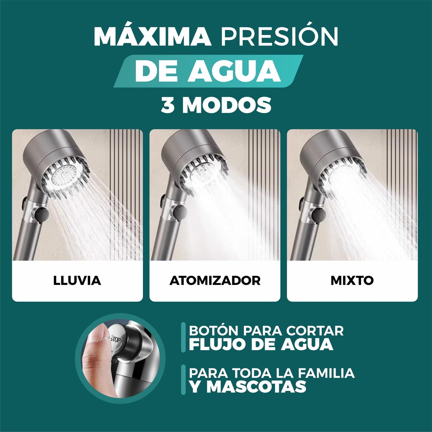 Cabezal de Ducha 4 en 1 - HydraSpa® PRO