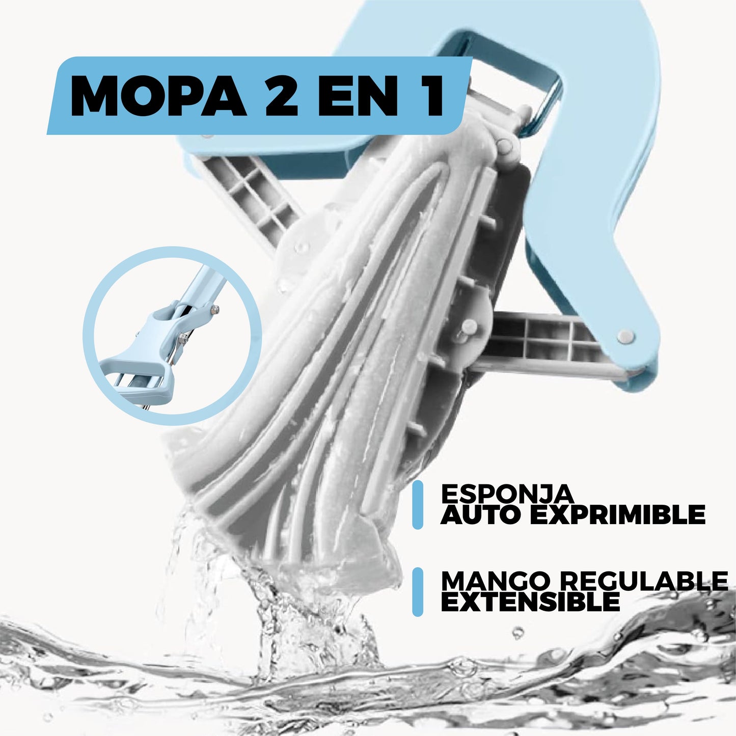 Mopa Extensible Auto Exprimible 2 en 1  - MoppeX©