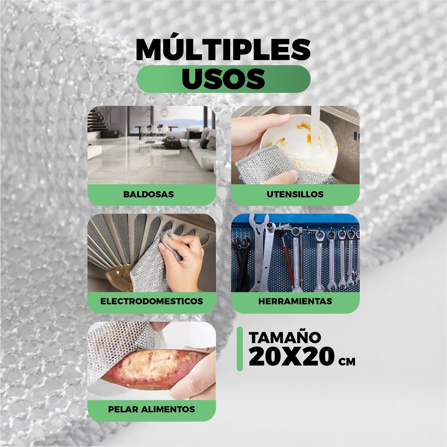 Pack de 10 Paños de Virutilla Multifuncional - MultiFlex®