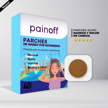 Parches Alivio Mareos Y Dolor De Cabeza - PainOff®