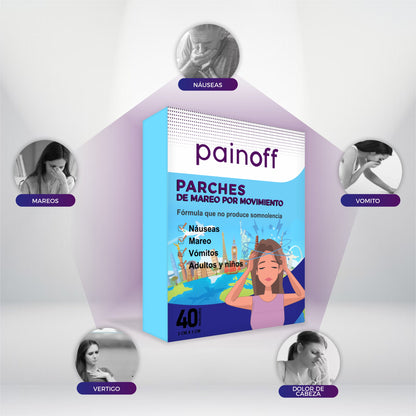 Parches Alivio Mareos Y Dolor De Cabeza - PainOff®