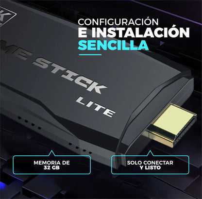 Consola De VideoJuegos Clásicos Con Mando Inalámbrico Doble - RetroPlay®