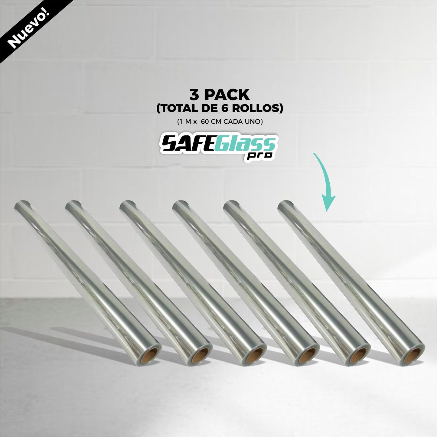 Pack 2 Rollos Polarizador De Ventanas Antirrobo - SafeGlass™ Pro