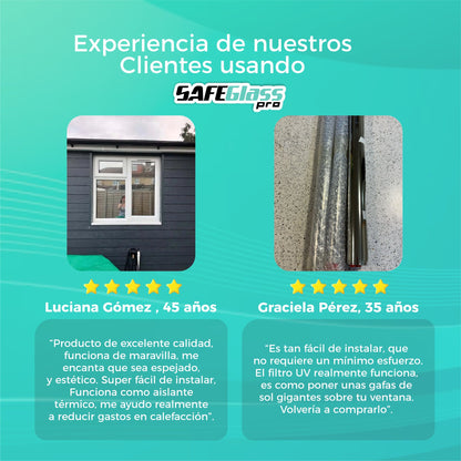 Pack 2 Rollos Polarizador De Ventanas Antirrobo - SafeGlass™ Pro