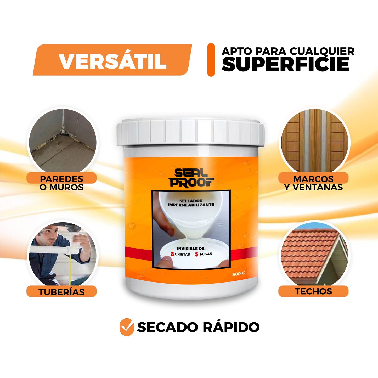 Sellador Impermeabilizante Invisible de Grietas y Fugas - SealProof©